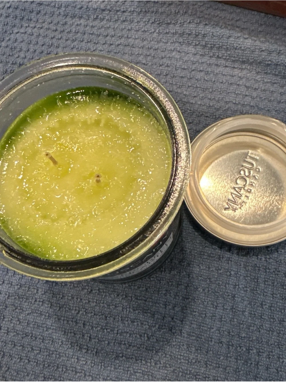 Lot of 2 Scented Candles Tuscany Evergreen & Hearth Tis The Season Jar Candles